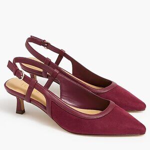 Slingback Heels in Crimson Maple